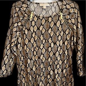 Michael Kors snakeskin print top, sz L